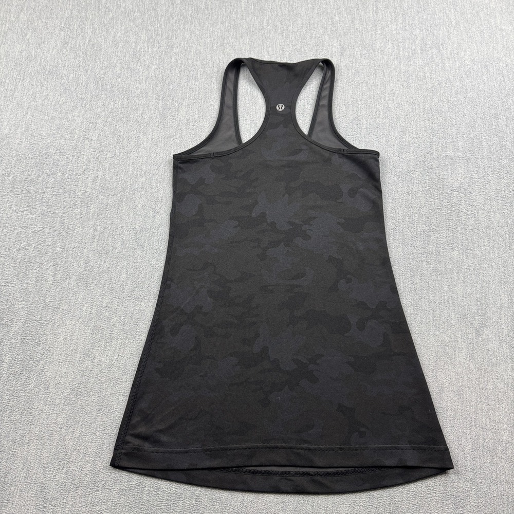 Lululemon Tank Top Womens 4 Black Camo Cool Racerback II Athletic Yoga Gym Run - Picture 7 of 8